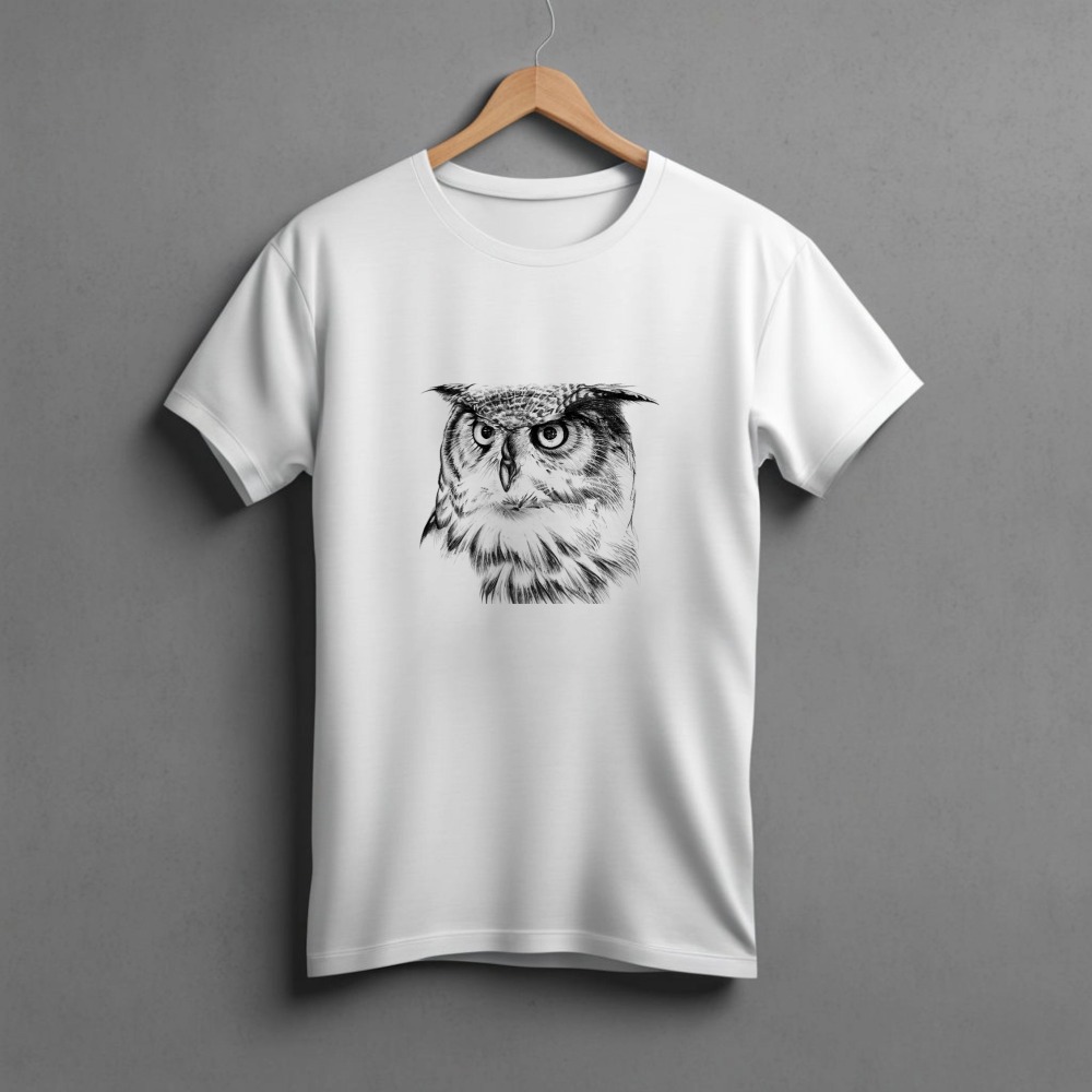 Wise Owl Sketch Graphic T-Shirt