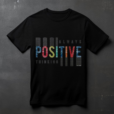 Always Positive Thinking Black T-Shirt