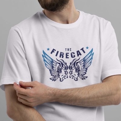 The Firecat Wings Graphic T-Shirt – White