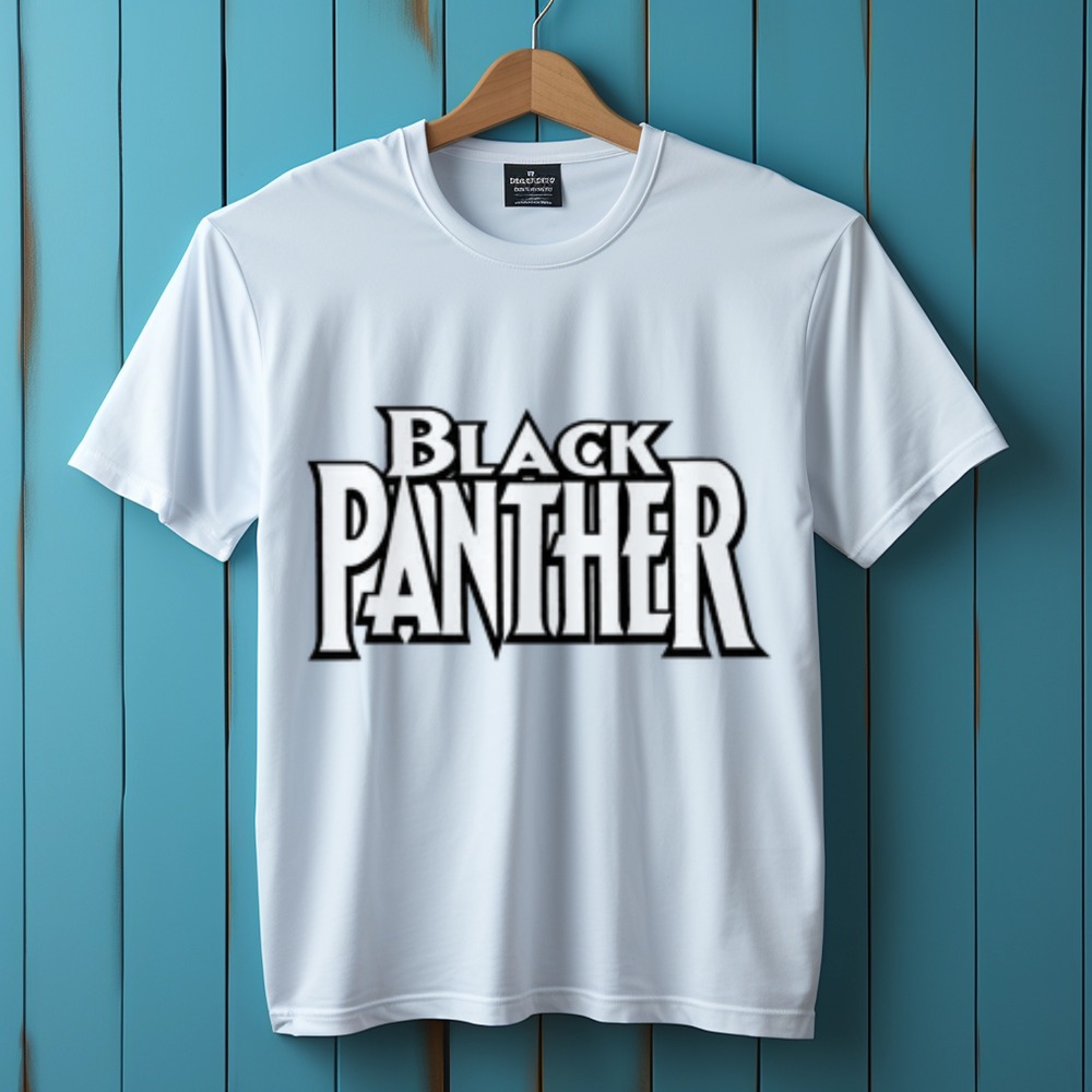 Men's Black Panther Inspired Typography T-Shirt