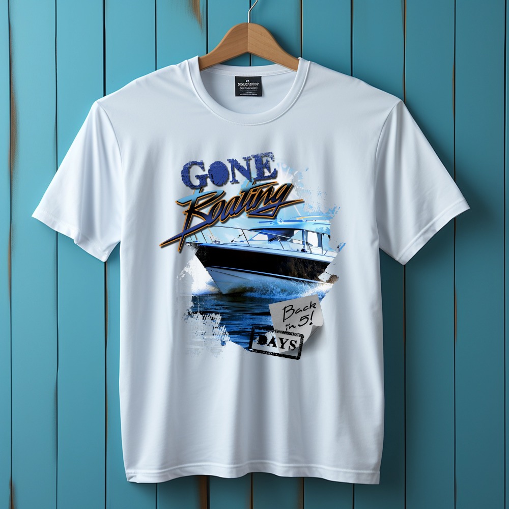 Gone Boating Graphic Printed Unisex T-Shirt