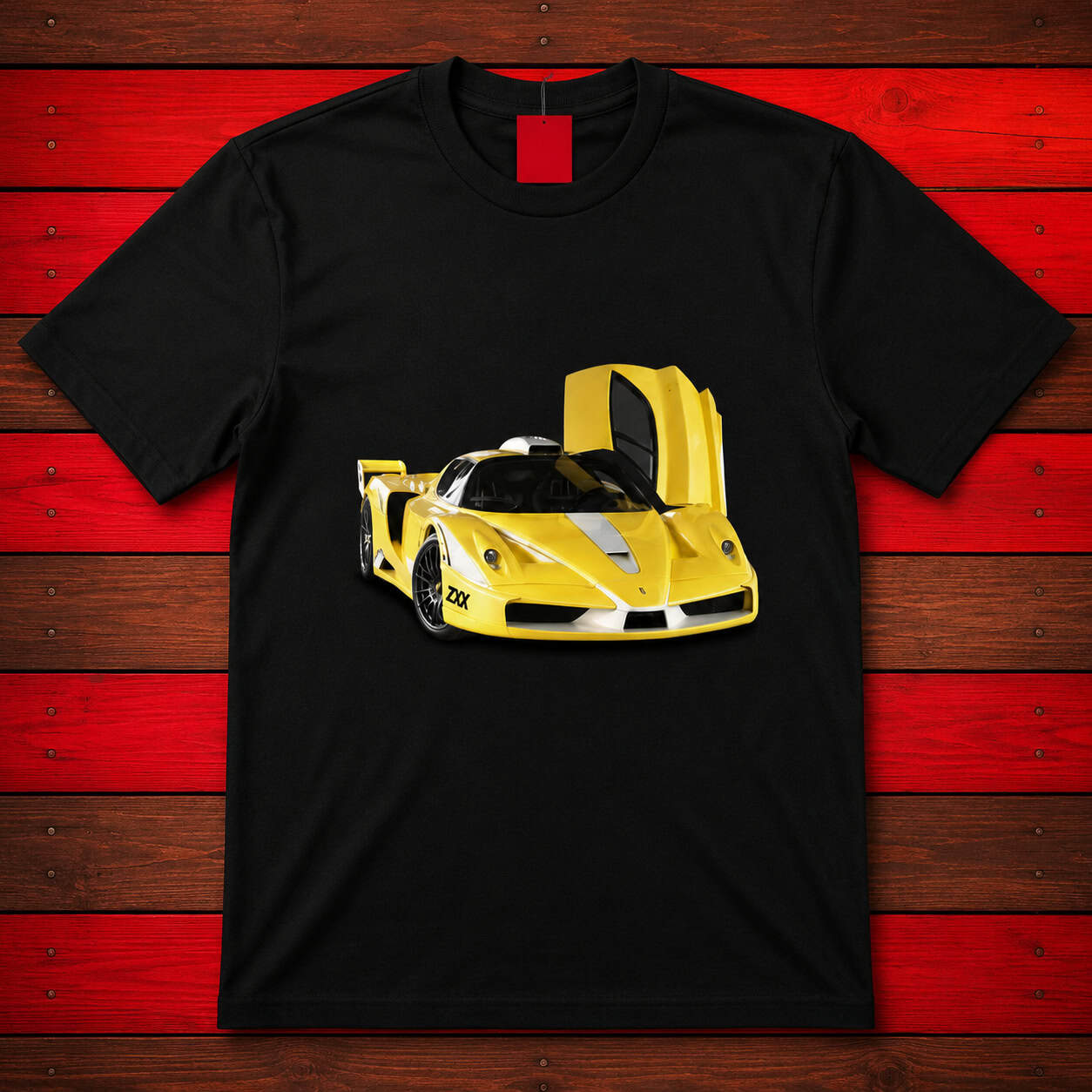 Yellow Supercar Graphic T-Shirt – Luxury Sports Car Black Unisex Tee