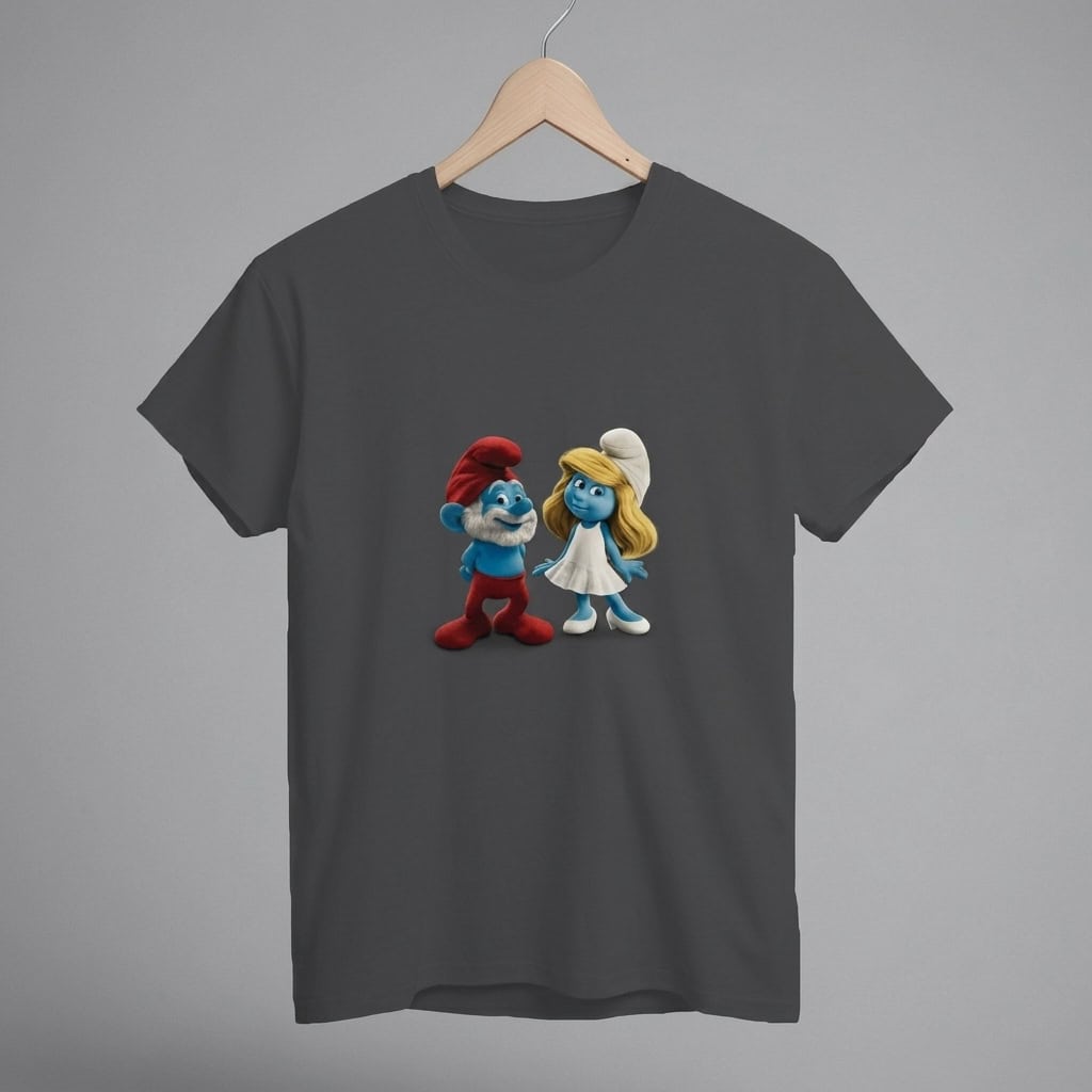 Smurf Friends Graphic T-Shirt – Cartoon Character Fan Tee
