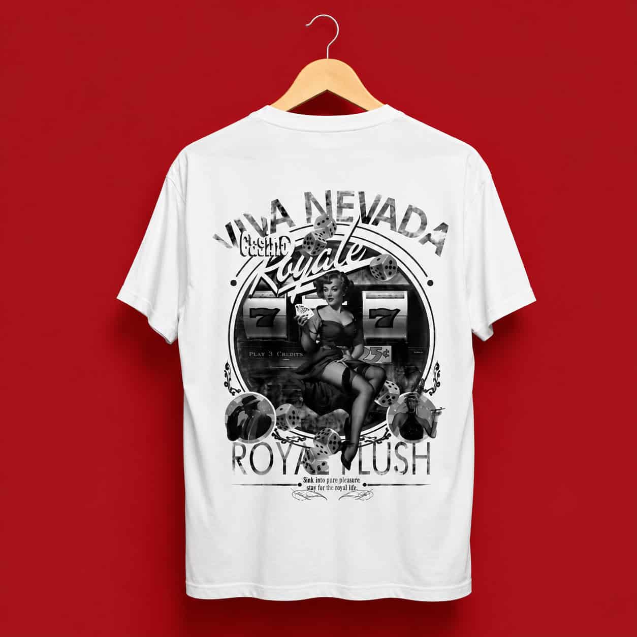 Men's Royal Flush Graphic Back Print T-Shirt