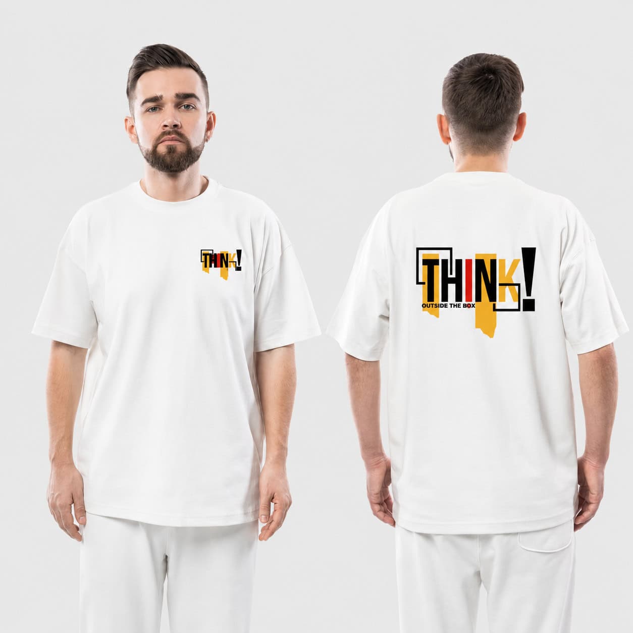 Men's THINK Graphic Oversized T-Shirt