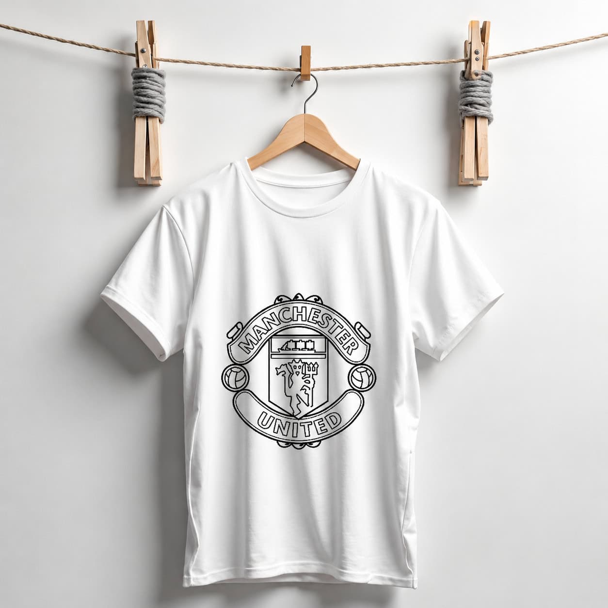 Manchester United Crest Graphic T-Shirt – White