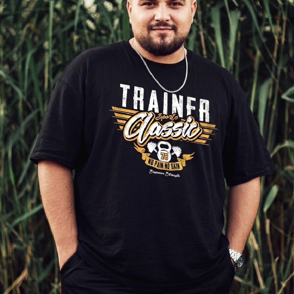 Trainer Sports Classic No Pain No Gain Gym Graphic T-Shirt
