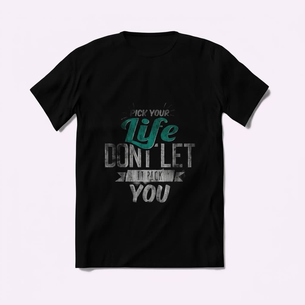 Pick Your Life Don't Let It Pick You Typography T-Shirt
