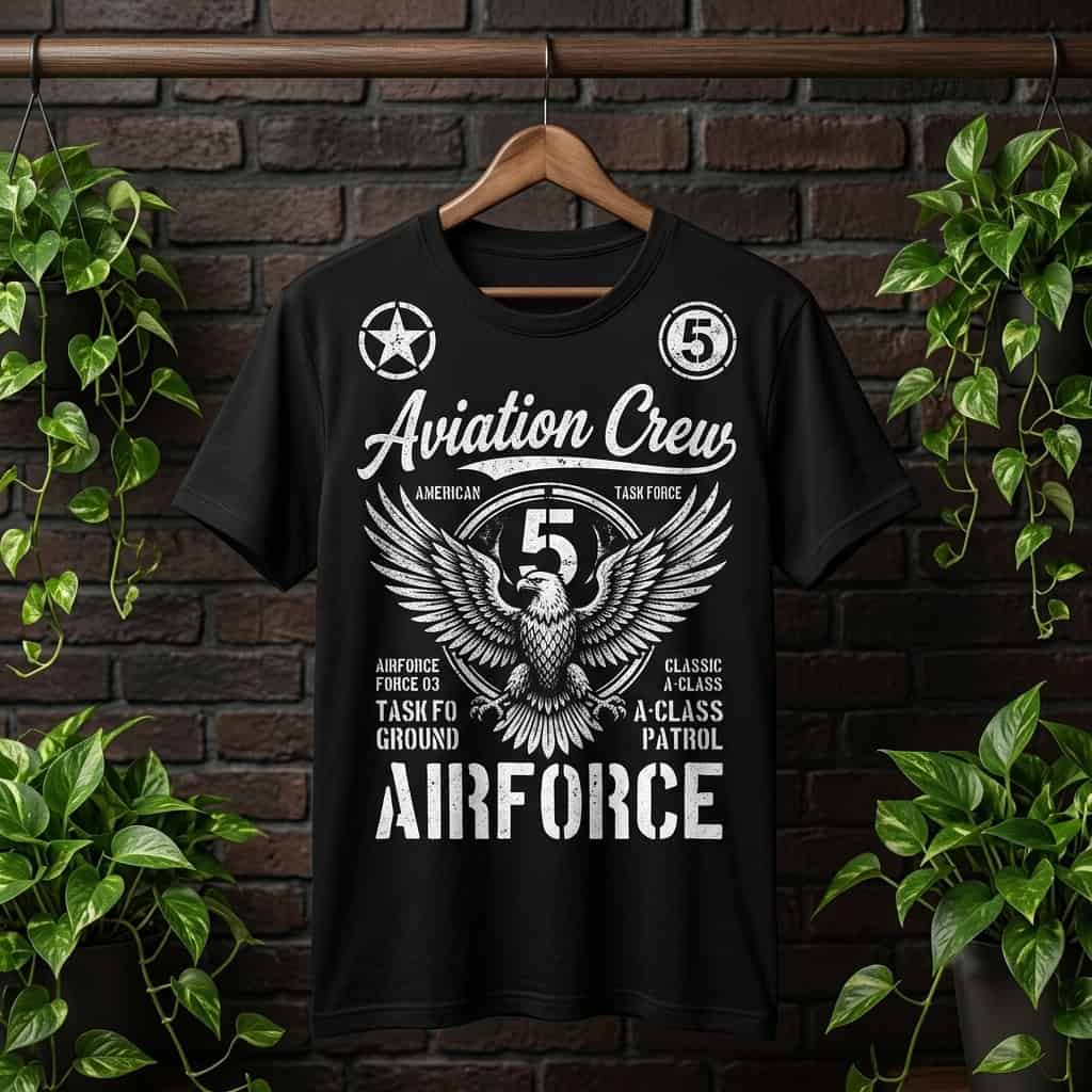 Aviation Crew Airforce Vintage Graphic T-Shirt