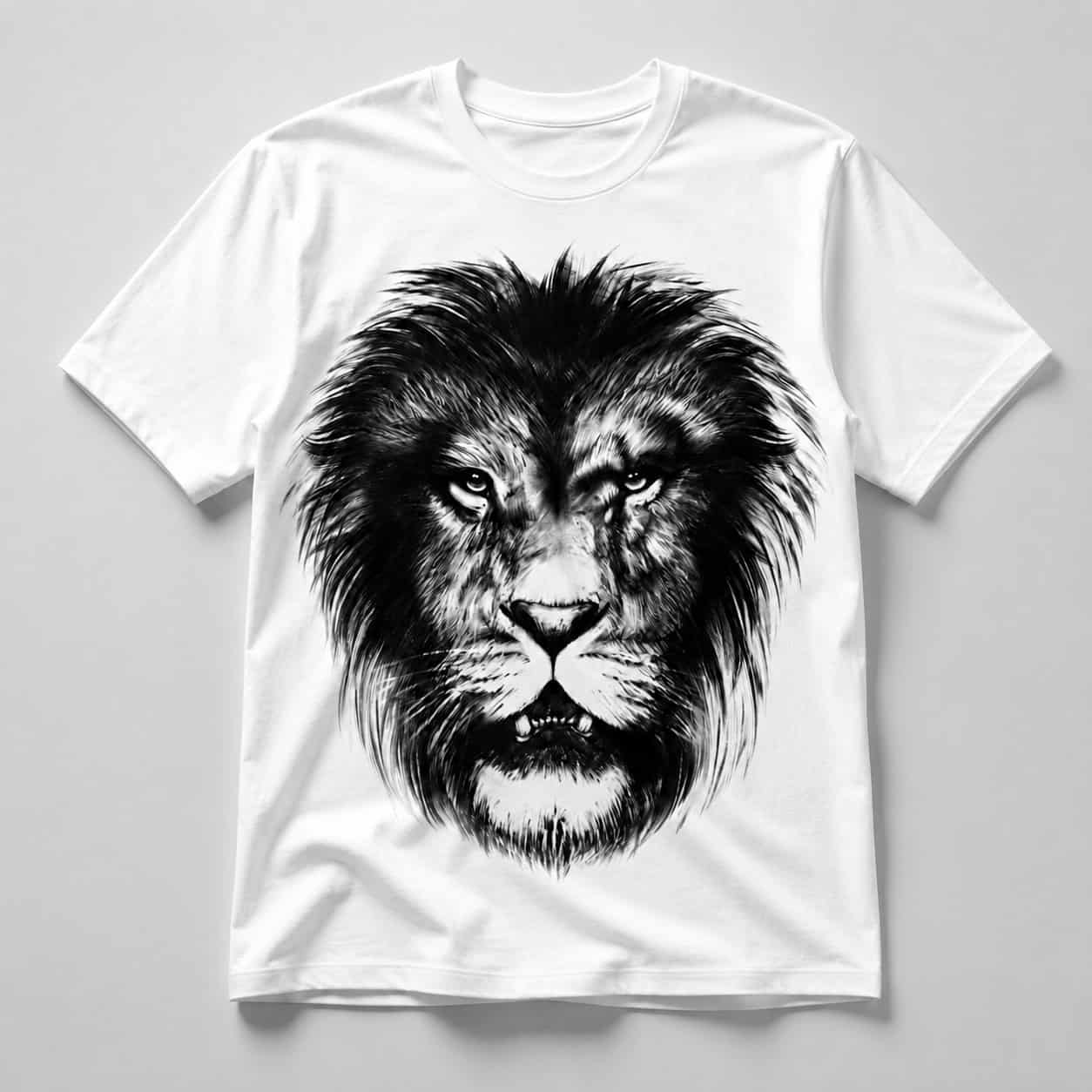King Lion Face Graphic T-Shirt