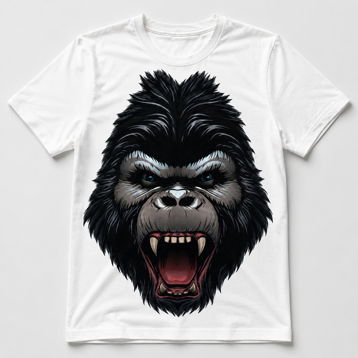 Fierce Gorilla Face Graphic T-Shirt